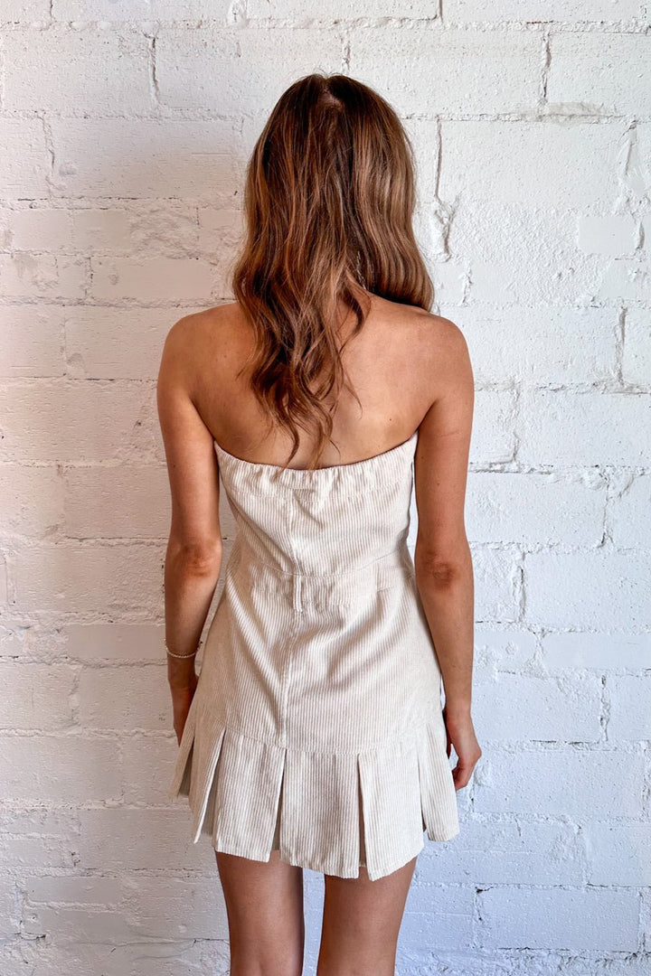 Beige Romper, Corduroy Romper, Romper, Dallas Boutique