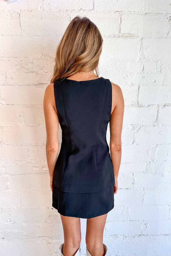 Victoria Mini Skirt, Mini Skirt, Black Skirt, Skirt Set, Matching Set, Two Piece Set, Black Set, Dallas Boutique, Boutiques, Boutique Clothing