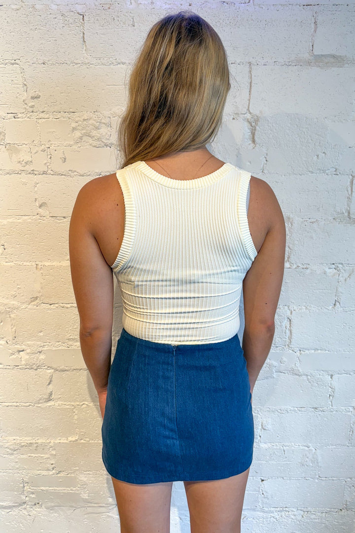 Cloud Walk Denim Skirt, Denim Skirt, Mini Skirt, Skirt, Adeline Boutique, Denim Skirt, Bottoms, Denim