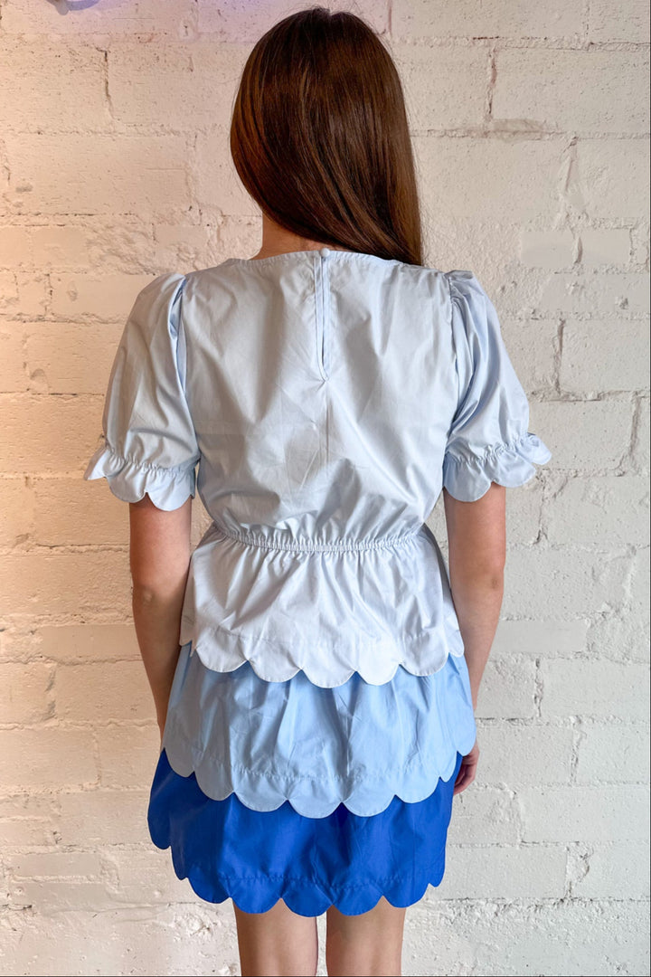 Sweet Scalloped Layered Dress, Pink Dress, Layered Dress, Adeline Boutique, Boutique Dresses, Dallas Boutique