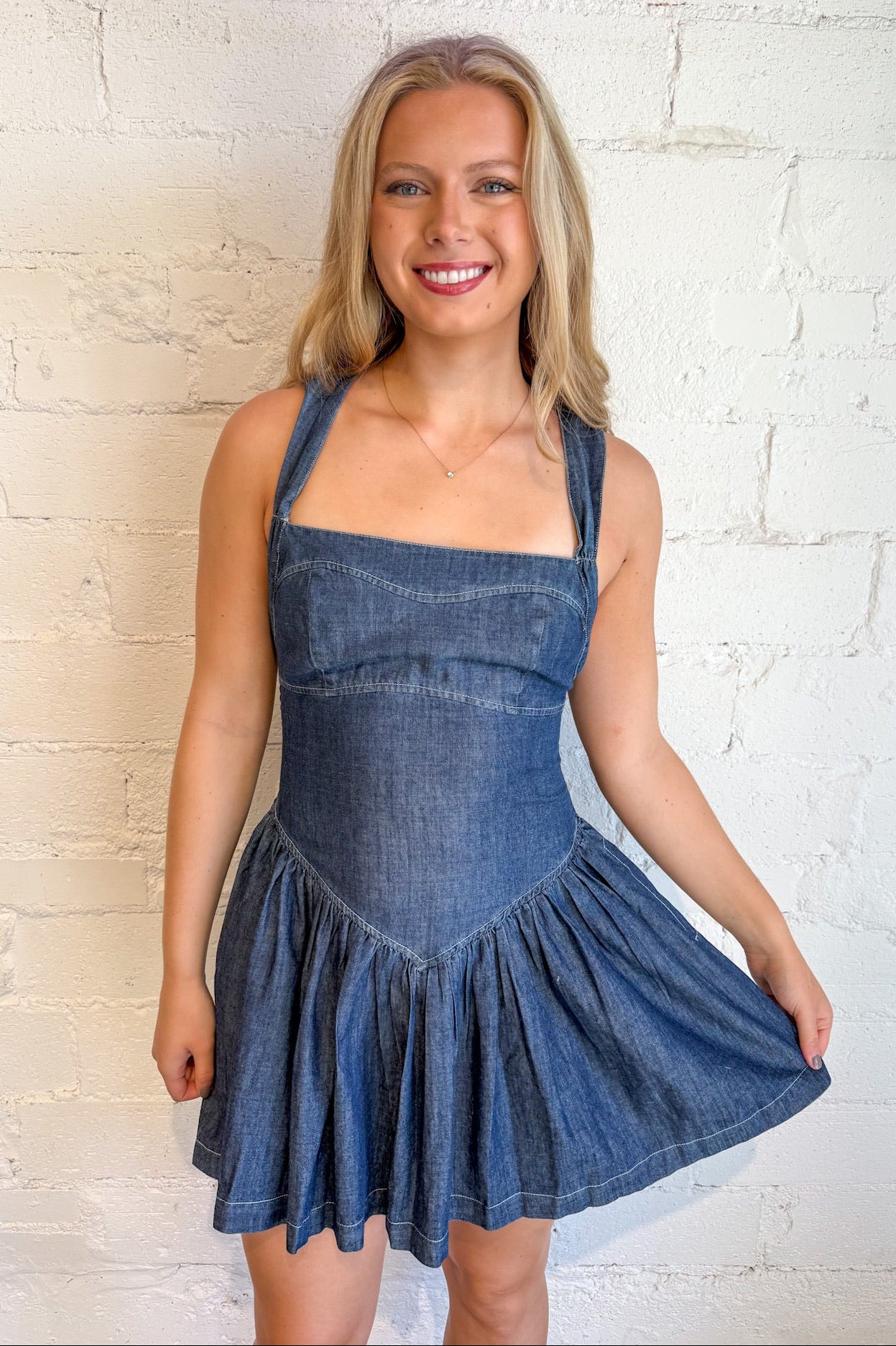 City Blues Mid Wash Denim Dress City Blues Mid Wash Denim Dress