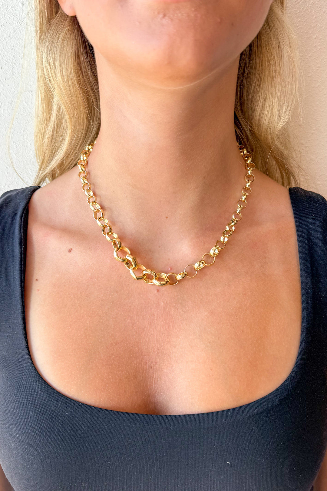 Dorothy Gold Link Necklace, Chain Necklace, Adeline Boutique, Necklace, Jewelry, Dallas Boutique