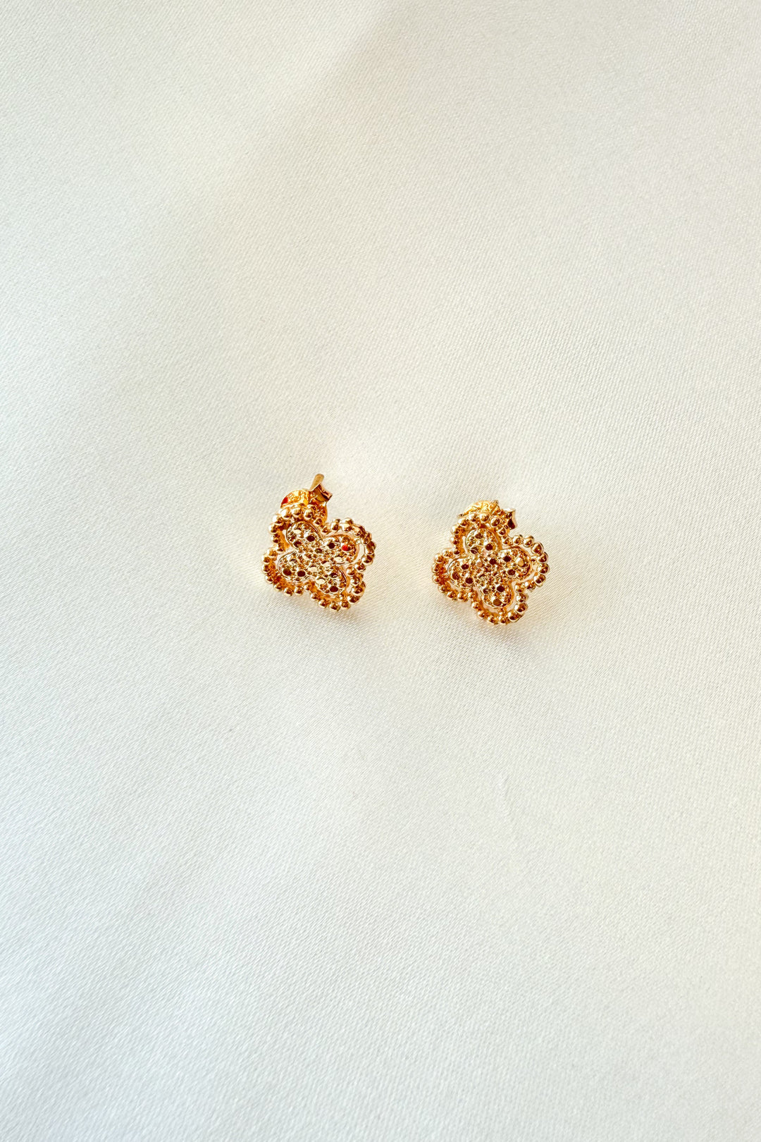 Gold Clover Stud Earring, Earrings, Stud Earrings, Adeline Boutique, Dallas Boutique, Jewelry