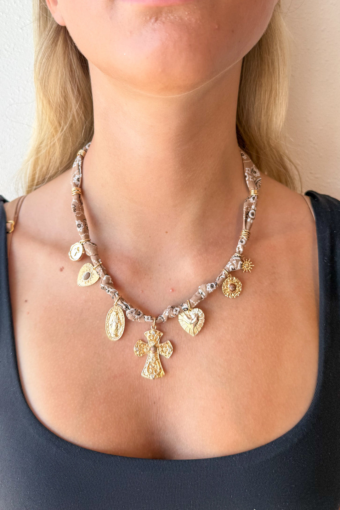 Holy Grail Scarf Charm Necklace, Necklace, Adeline Boutique, Charm Necklace, Dallas Boutique, Jewelry