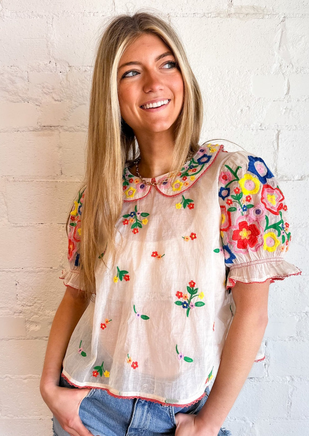 Free People Flowers Of Love Top, Tops, Free People, Adeline, dallas boutique, dallas texas, texas boutique, women's boutique dallas, adeline boutique, dallas boutique, trendy boutique, affordable boutique