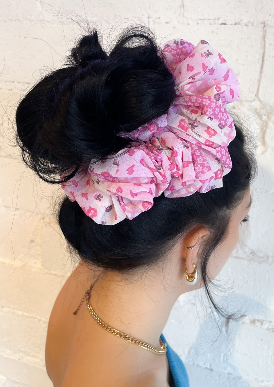 The Barbie Girl Jumbo Scrunchie, Hair Ties, Adeline, Adeline, dallas boutique, dallas texas, texas boutique, women's boutique dallas, adeline boutique, dallas boutique, trendy boutique, affordable boutique