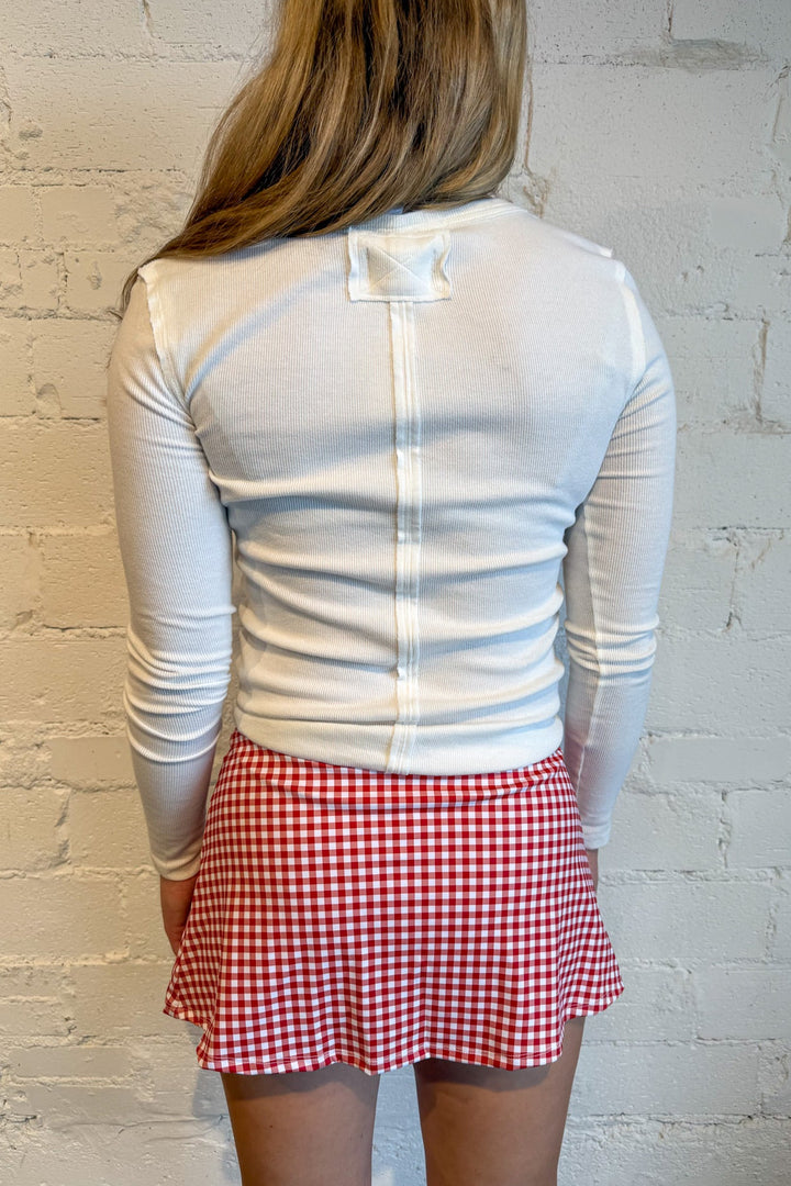 Love Love Gingham Skirt, Gingham Skirt, Mini Skirt, Athletic Skirt, Adeline Boutique, Dallas Boutique, Women's Clothing Boutique, Fall Skirts