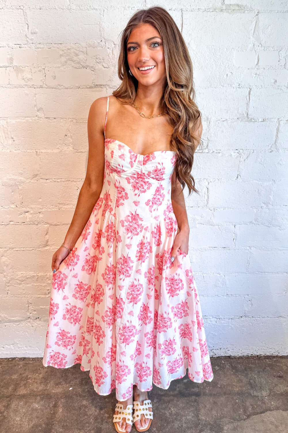 Red Balloon Dress, Adeline Boutique, Dallas Boutique, Boutique Dresses, Floral Maxi, Easter Dress, Spring Dresses