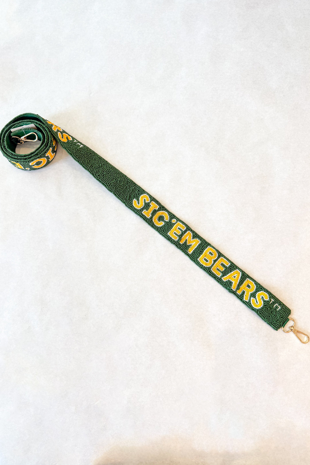 Sic Em Bears Beaded Strap, Baylor Bears, Baylor, Sic'em, Accessories, Purses, Purse Accessory, College Gamedays
