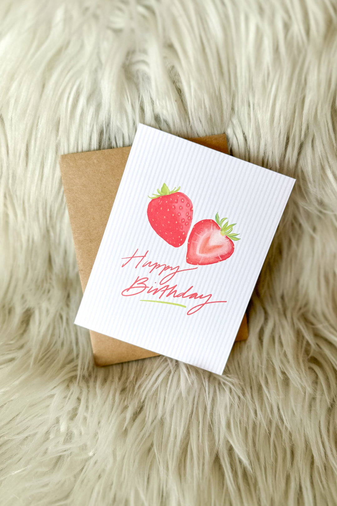 Strawberry Birthday Card, Greeting Card, Birthday Gift, Gift Idea, Adeline Boutique, Dallas Boutique, Boutiques