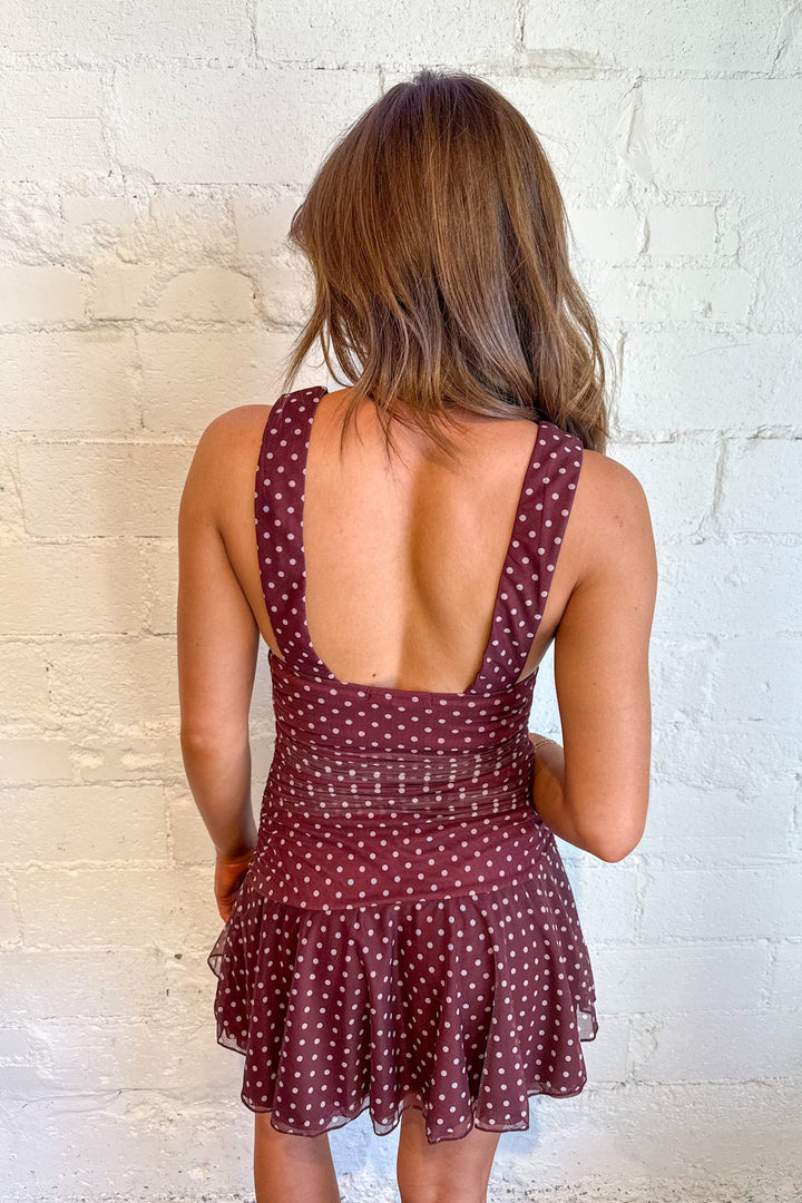 The June Dress, Flowy Mini Dress, Mini Dress, Polka Dot Dress, Polka Dots, Dallas Boutique, Adeline Boutique, Women's Fashion