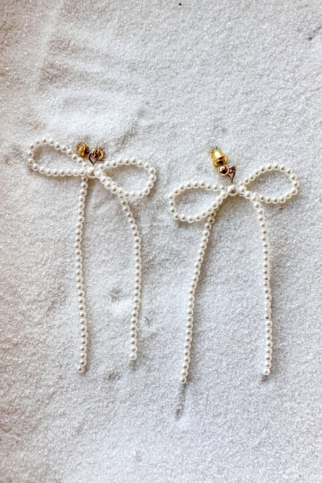Tiny Pearl Bow Earrings, Earrings, Jewelry, Adeline Boutique, Dallas Boutique