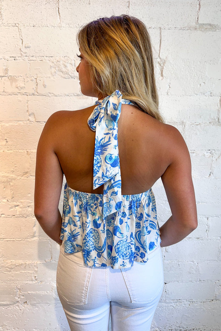 Tropical Tides Halter Top, Halter Top, Summer Styles, Vacation Tops, Adeline Boutique, Dallas Boutique, Boutiques