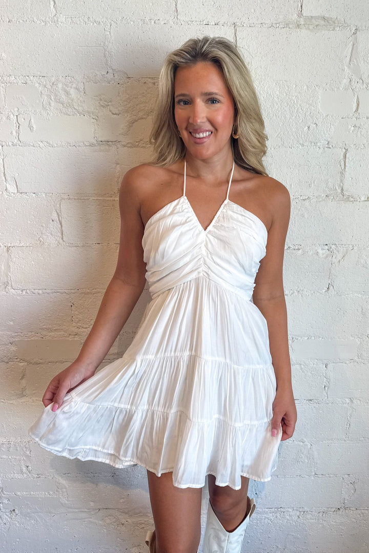 Izzy Halter Mini Dress, Halter Dress, Summer Dresses, Summer Styles, Adeline Boutique, Dallas Boutique, Boutique Dresses, Vacation Styles