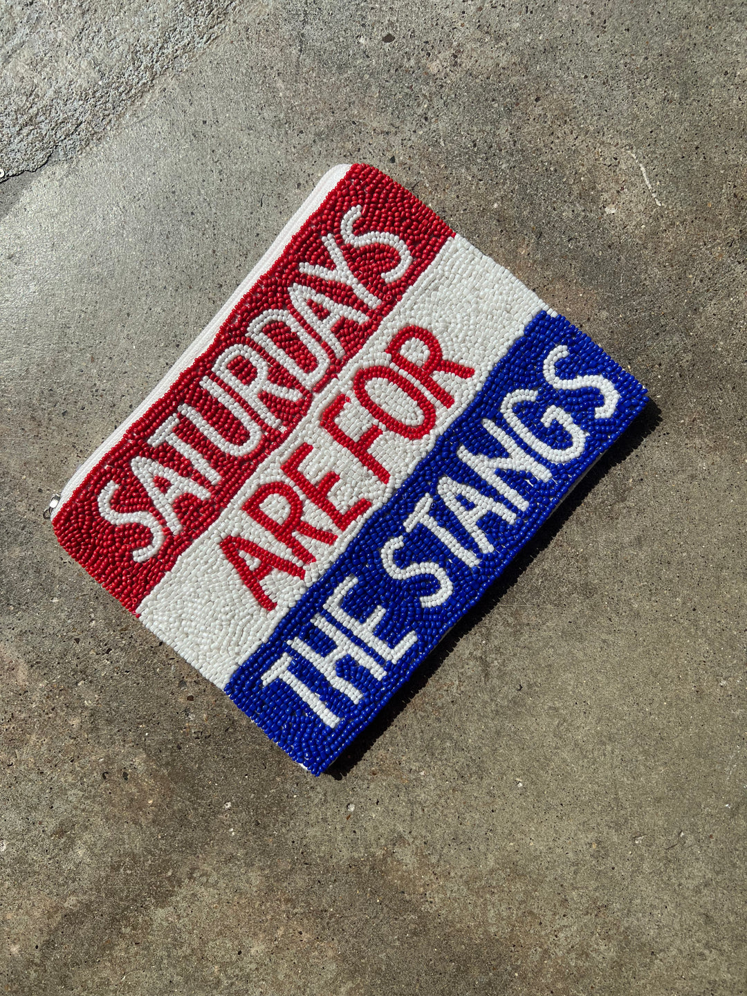 Saturdays Are For The Stangs Pouch, Purses, Adeline, Adeline, dallas boutique, dallas texas, texas boutique, women's boutique dallas, adeline boutique, dallas boutique, trendy boutique, affordable boutique