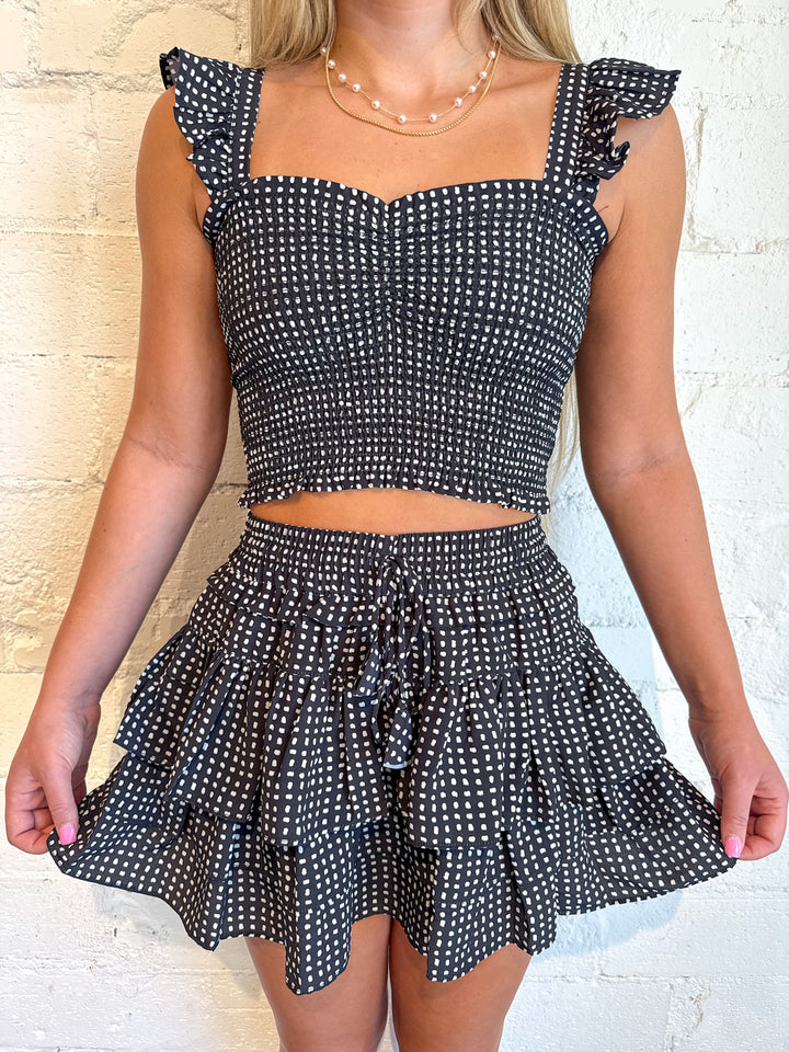 Dotty Smocked Skort