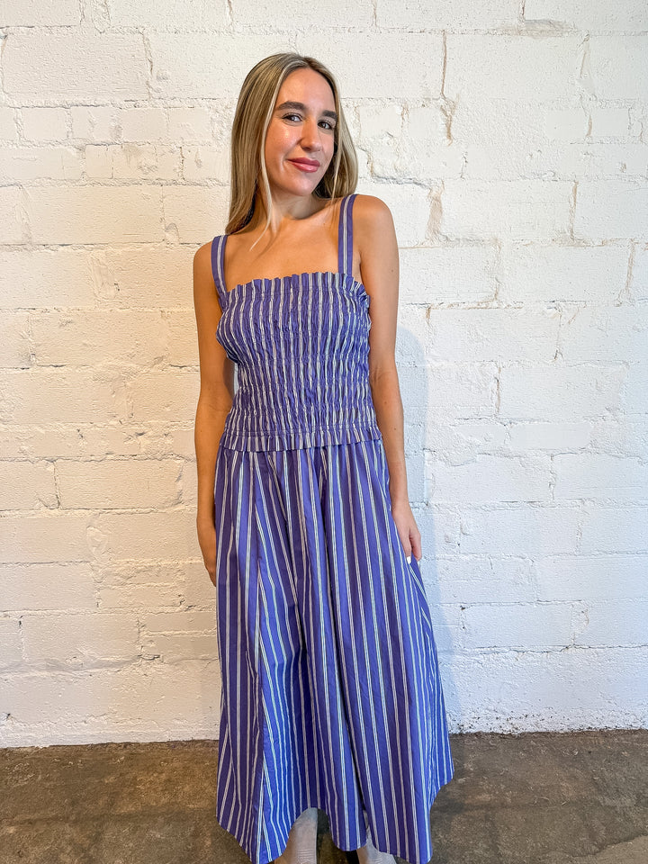 Nova Striped Midi Dress