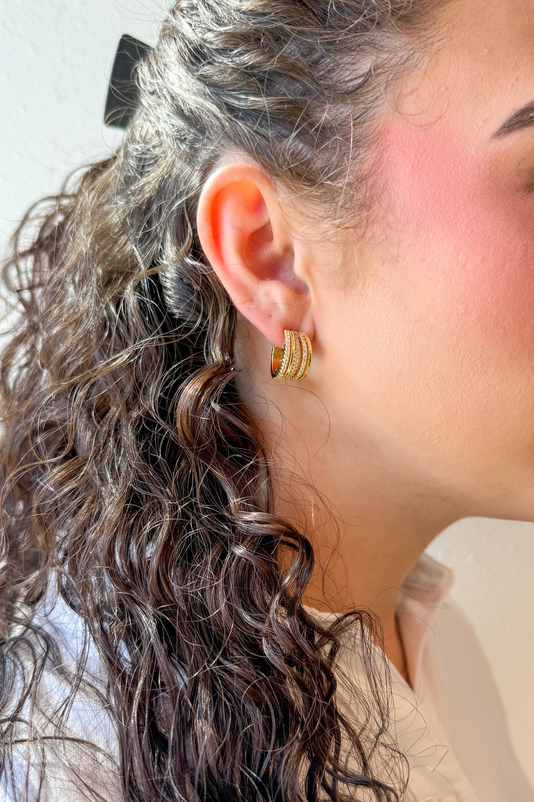 Annabella Earring, Earrings, Hoop Earrings, Adeline Boutique, Dallas Boutique, Jewelry, Accessories