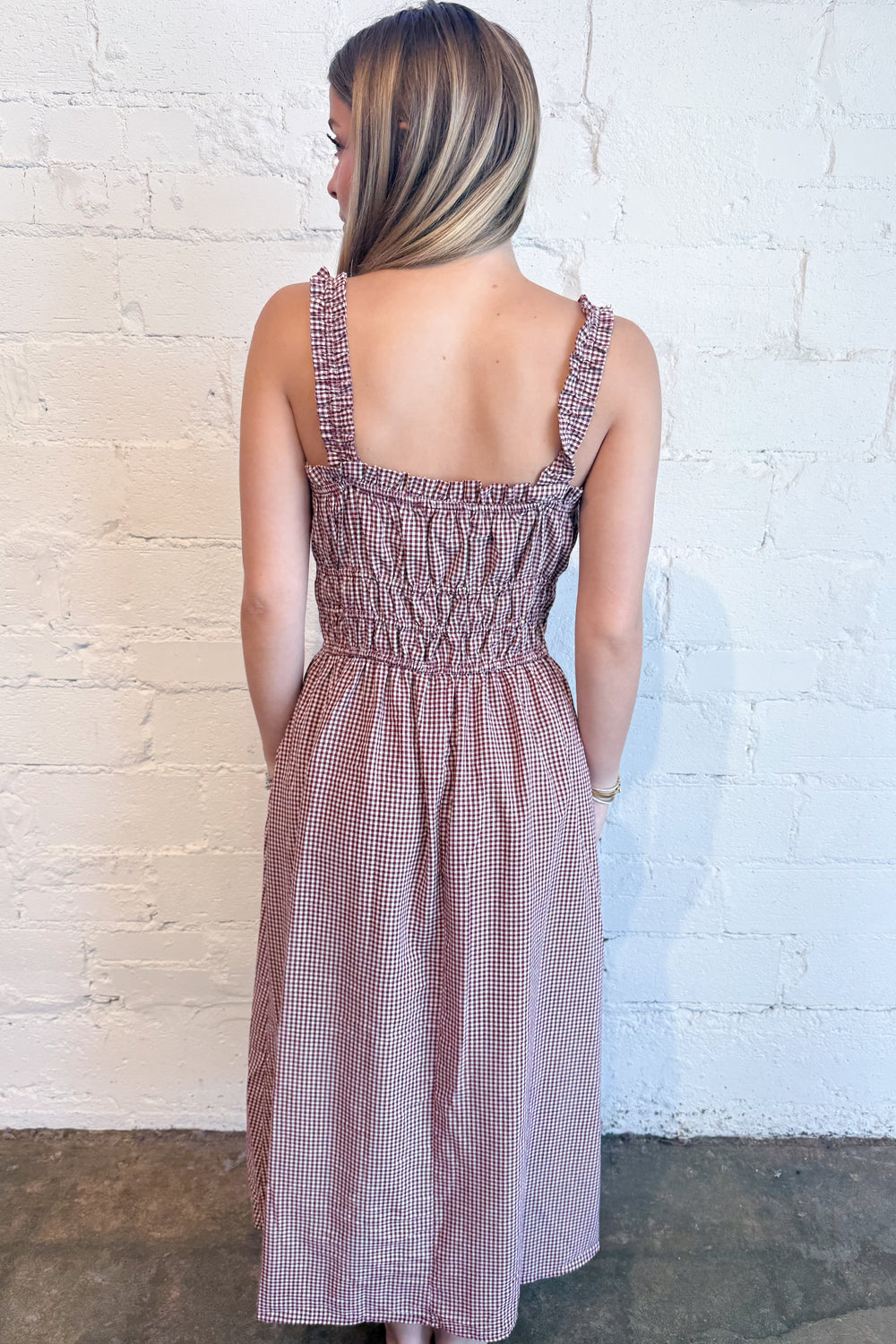 Annabelle Maxi Dress Back, adeline boutique, dallas boutique, boutique