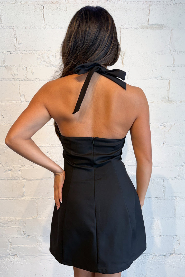 Anne Mini Dress Black Back, adeline boutique, dallas boutique, boutiqu