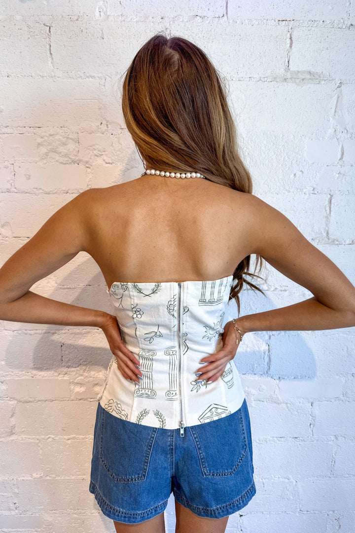 Aphrodite Edit Strapless Top, Spring Tops, Linen Tops, Adeline Boutique, Dallas Boutique, Boutique Clothing