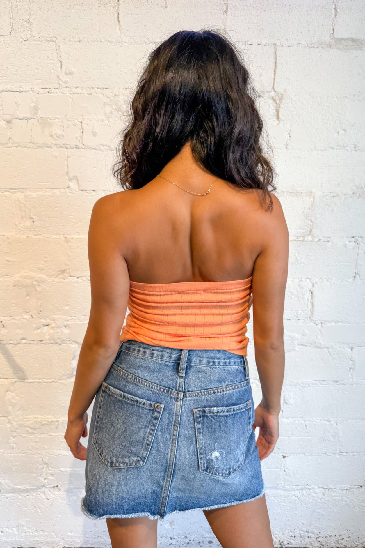 Apricot Twist Tube Top – Adeline