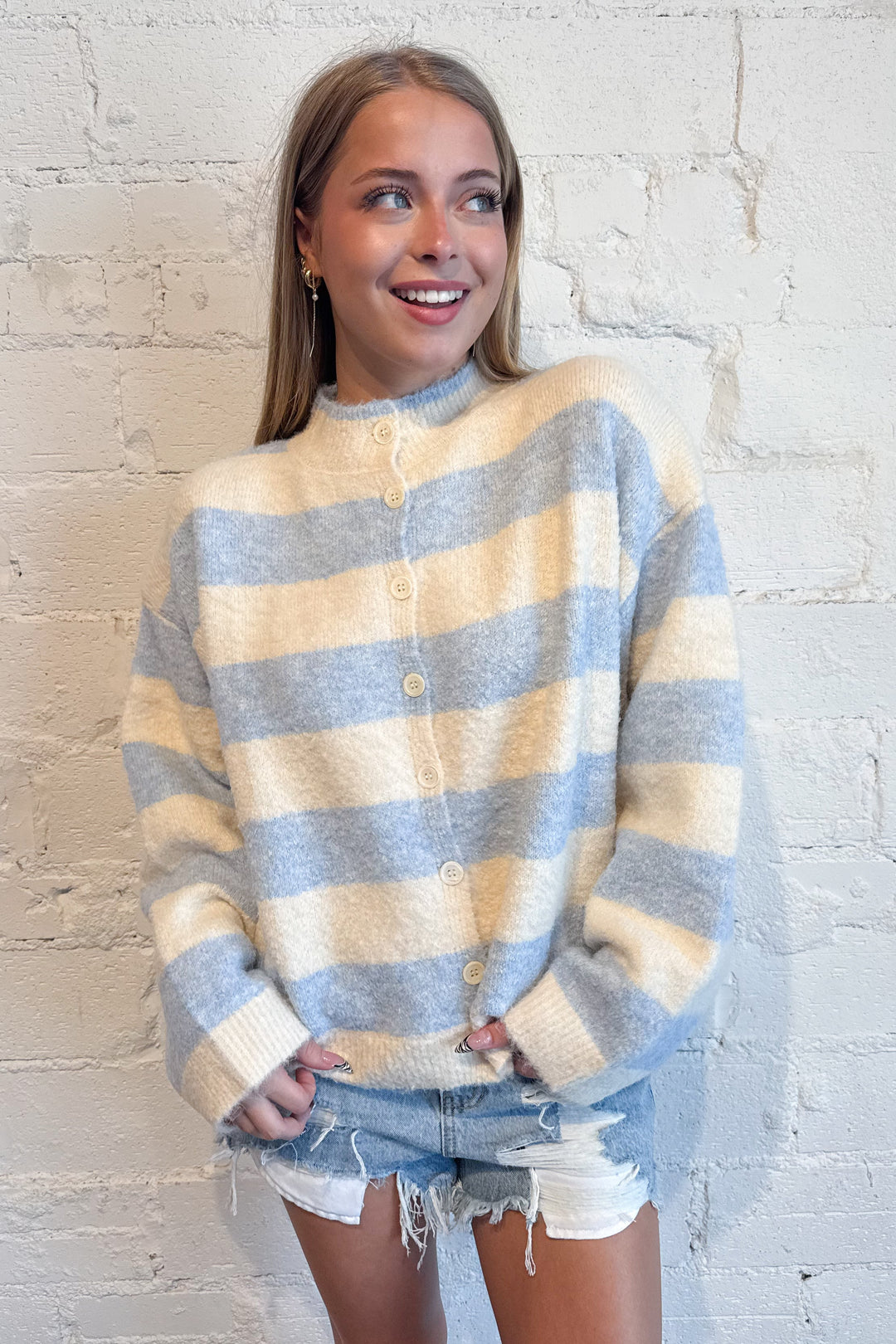 Aspen Mock Neck Cardigan, adeline boutique, dallas boutique, boutique