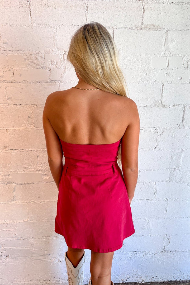 Sunkist Denim Mini Dress, Dresses, Day + Moon, Adeline, dallas boutique, dallas texas, texas boutique, women's boutique dallas, adeline boutique, dallas boutique, trendy boutique, affordable boutique