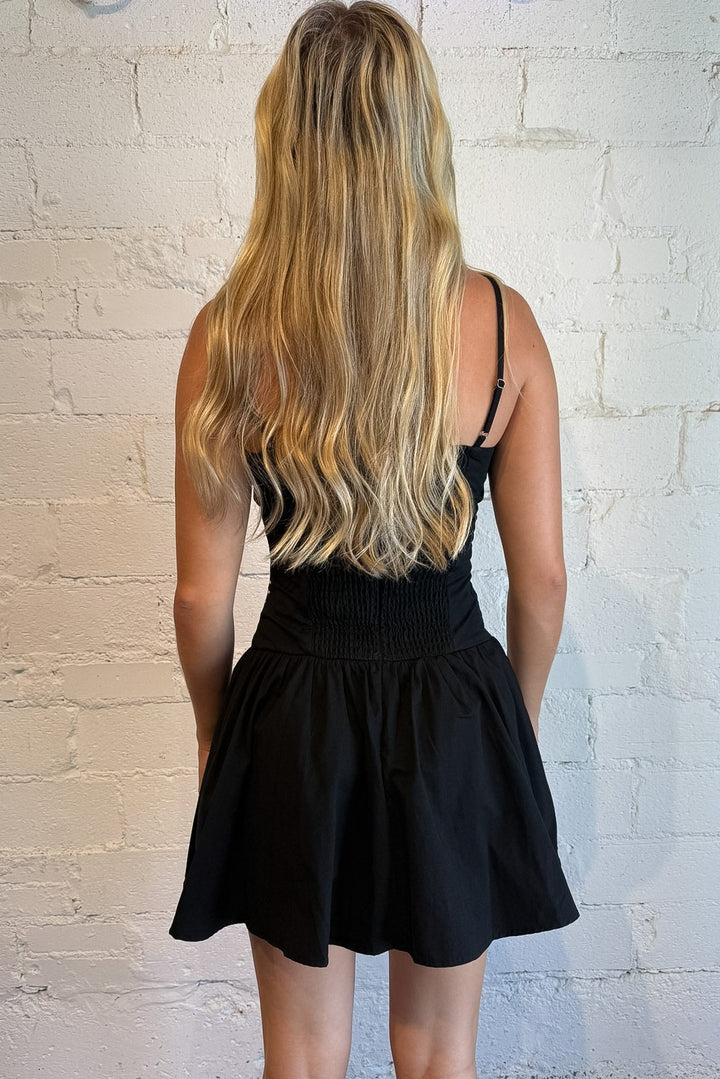 dark brown dress, gameday dress, game day dress 