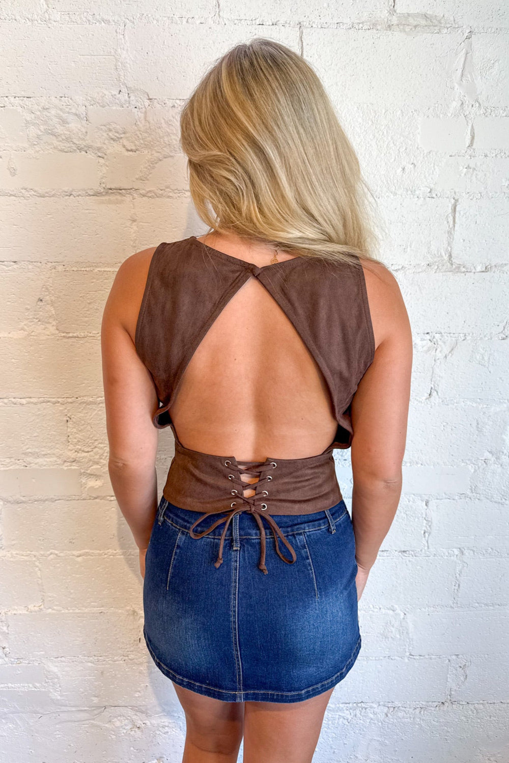 Back Talk Top, Brown Suede Top, Western Top, Suede Top, Country Concert Outfit, Rodeo Outfit, Adeline Boutique, Dallas Boutique, Fall Styles, Tops