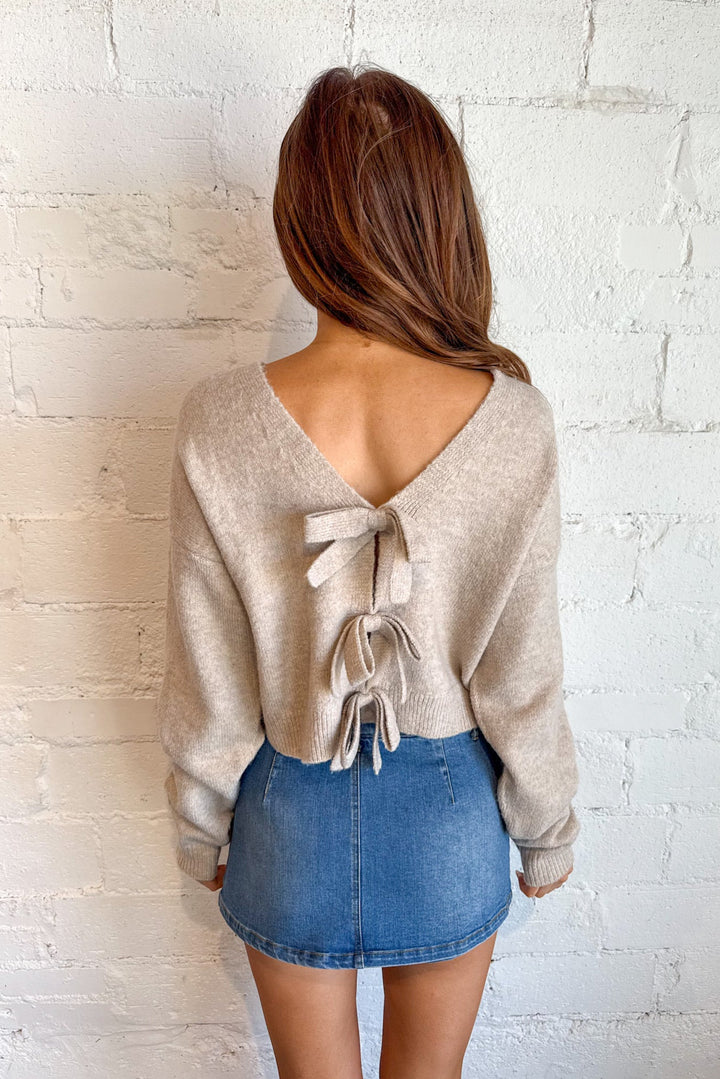 Back To Bow Top, Bow Top, Sweaters, Knit Sweater, Adeline Boutique, Dallas Boutique