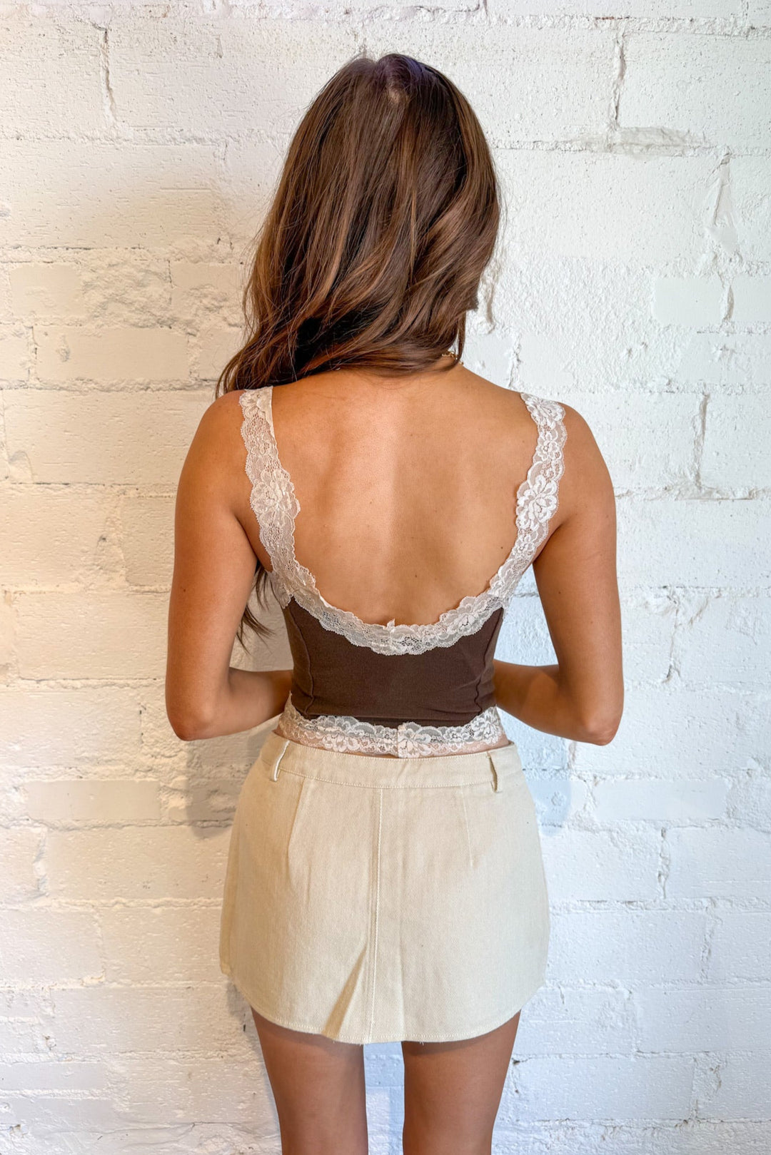 Backstreet Lace Trim Cami Top, Cami Tank, Tank Top, Adeline Boutique, Dallas Boutique, Boutique Clothing 