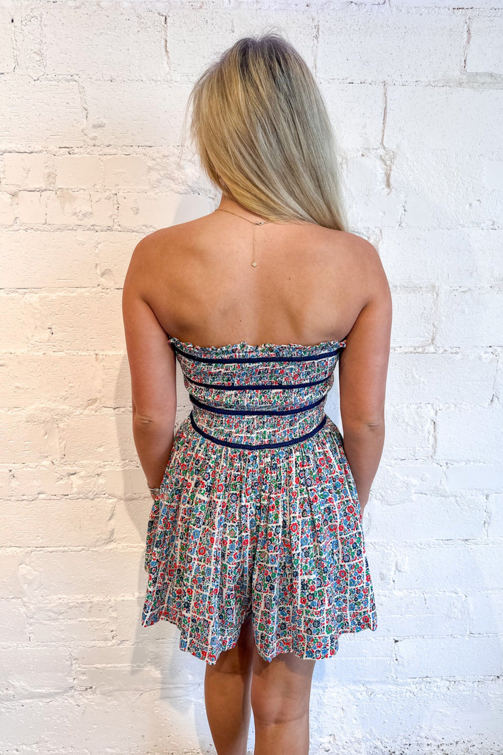 Bali Checked Out Printed Romper, Dresses and Rompers, Adeline Boutique, Dallas Boutique, Spring Styles