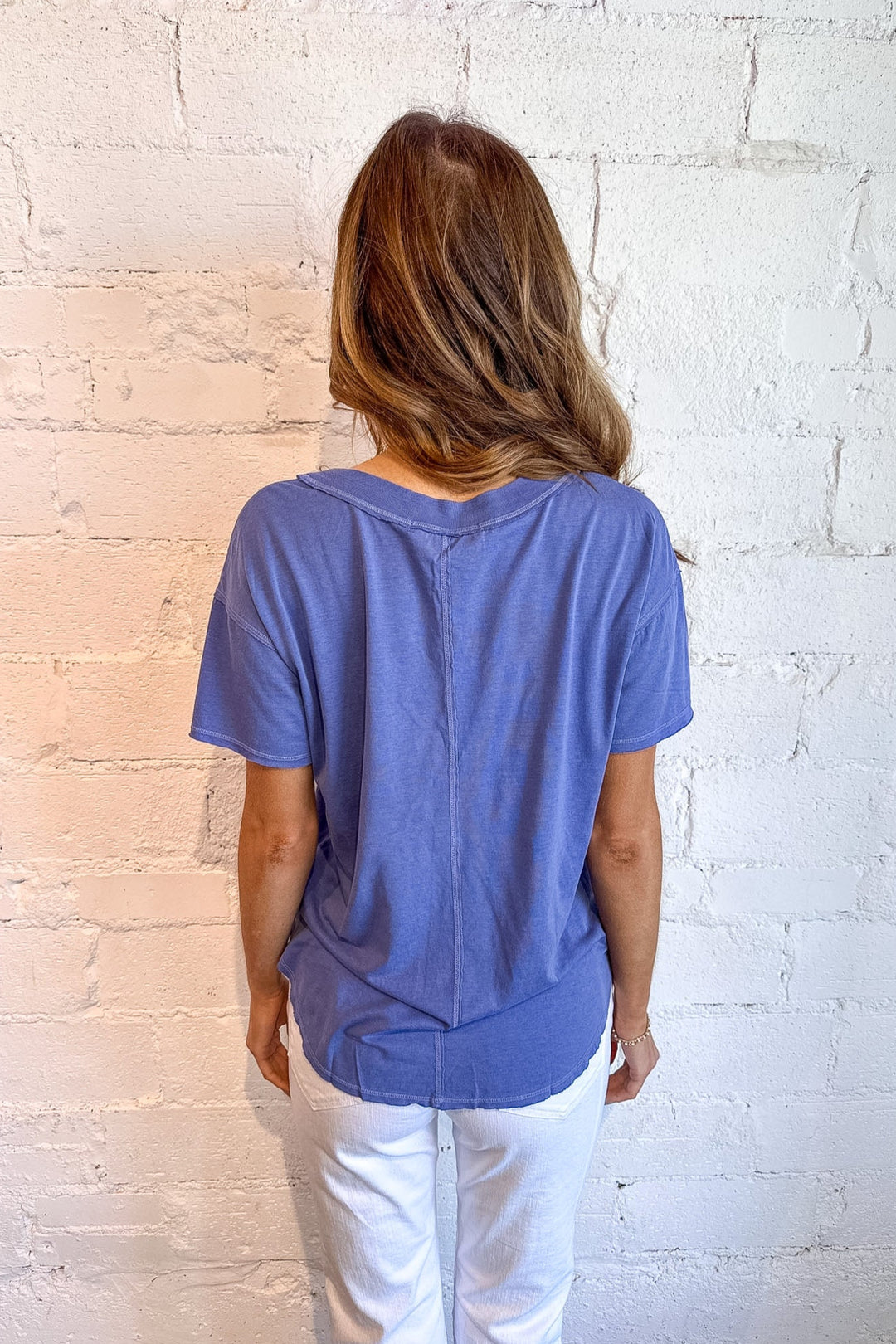 Baltimore V Neck Tee, Vneck Tee, Basic Top, Adeline Boutique, Dallas Boutique, Oversized Tee