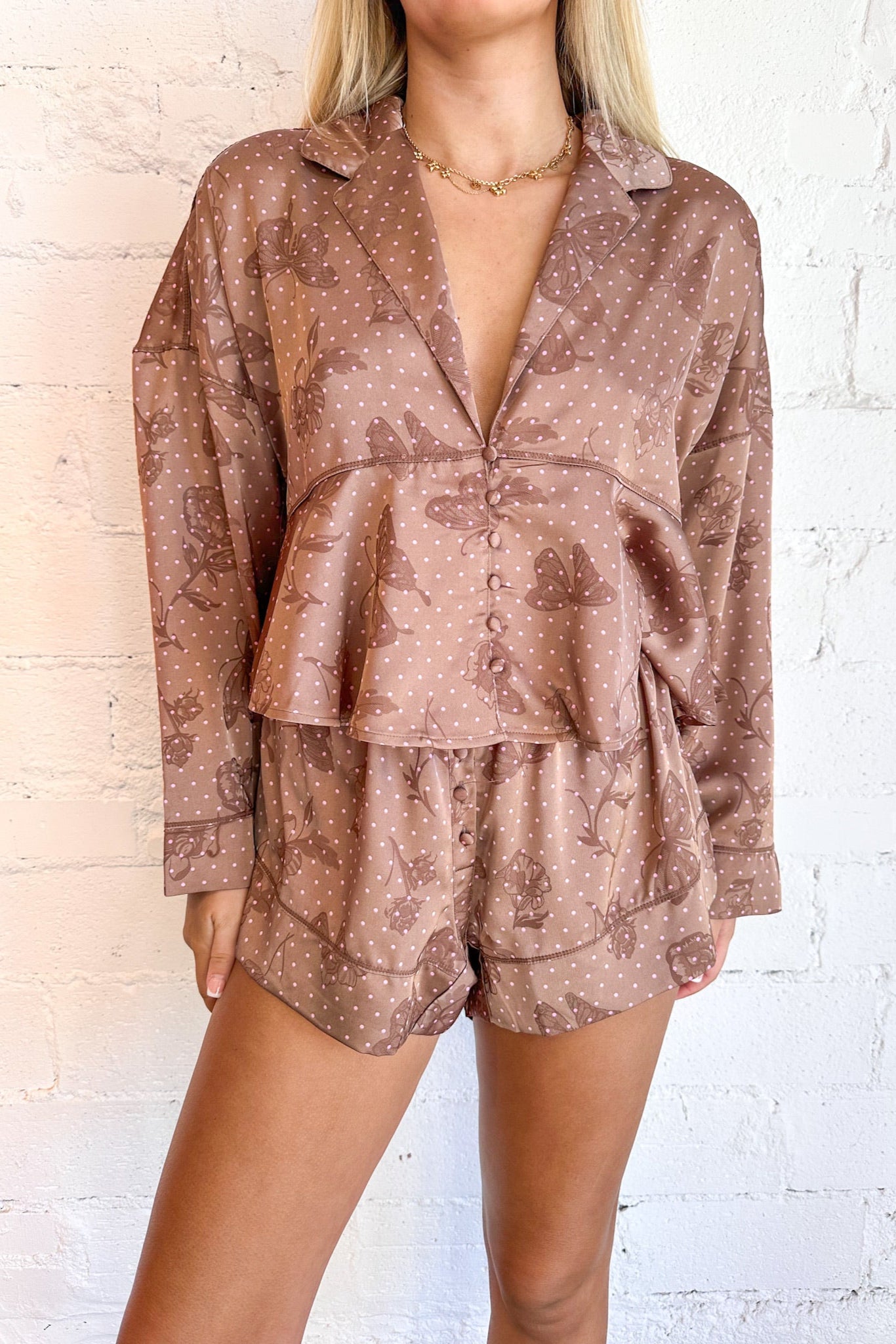 Beauty Sleep Pj Set, Pj Set, Satin, Loungewear, Adeline Boutique 