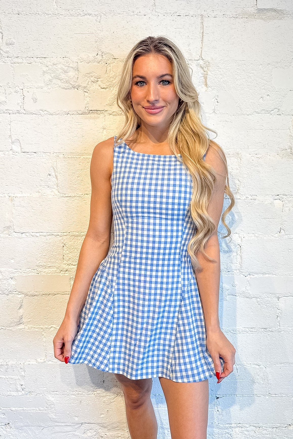 Betty Checker Mini Dress, Checker Dress, Mini Spring Dress, Spring and Summer Dresses, Easter Dress, Adeline Boutique, Dallas Boutique, Boutique Dresses