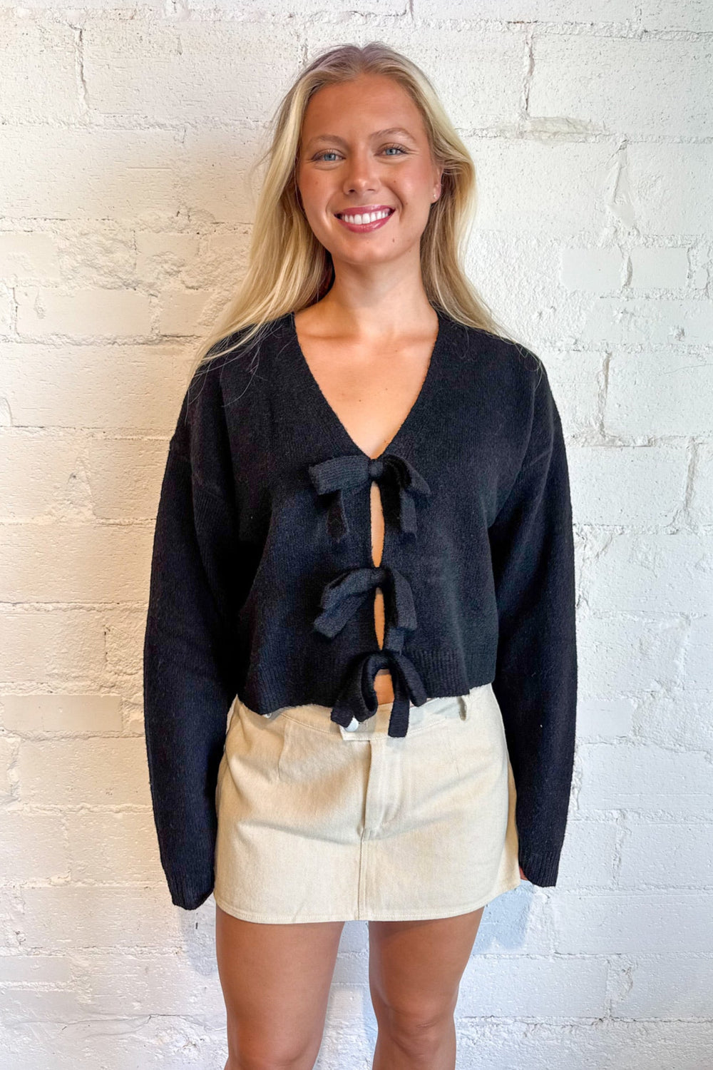 Back To Bow Top, Bow Top, Sweaters, Knit Sweater, Adeline Boutique, Dallas Boutique
