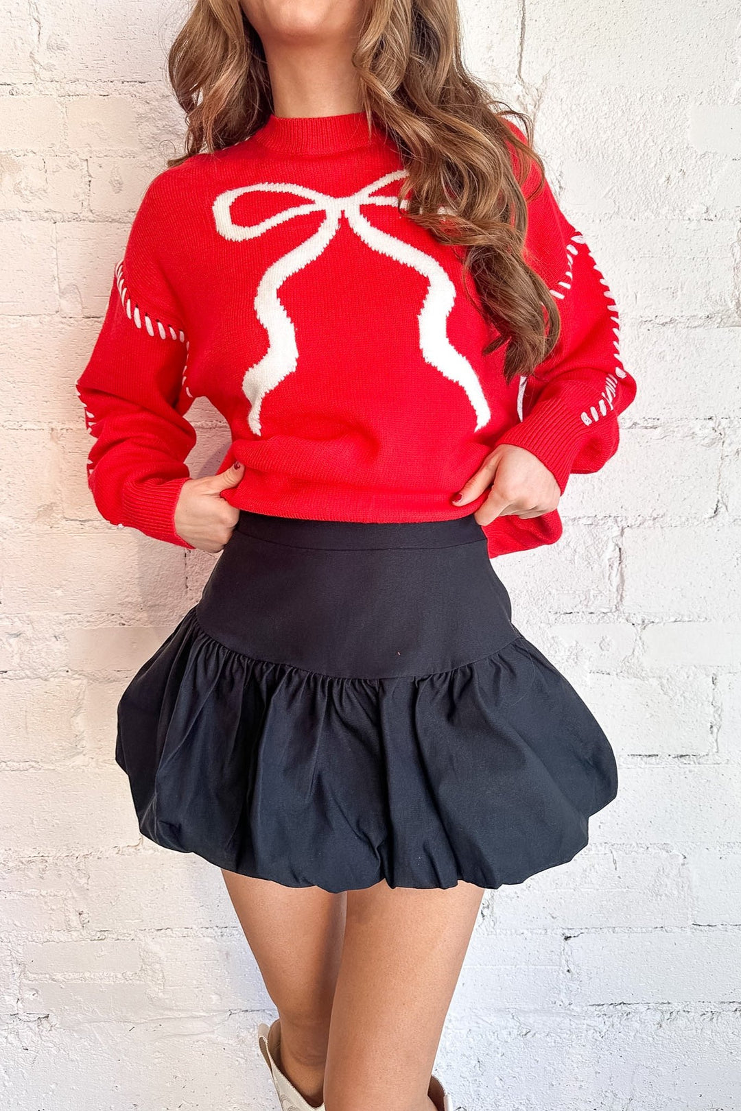 Black Bubble Flare Skirt, Bubble Skirt, Skirt, Mini Skirt, Adeline Boutique, Dallas Boutique, Boutique Clothing 