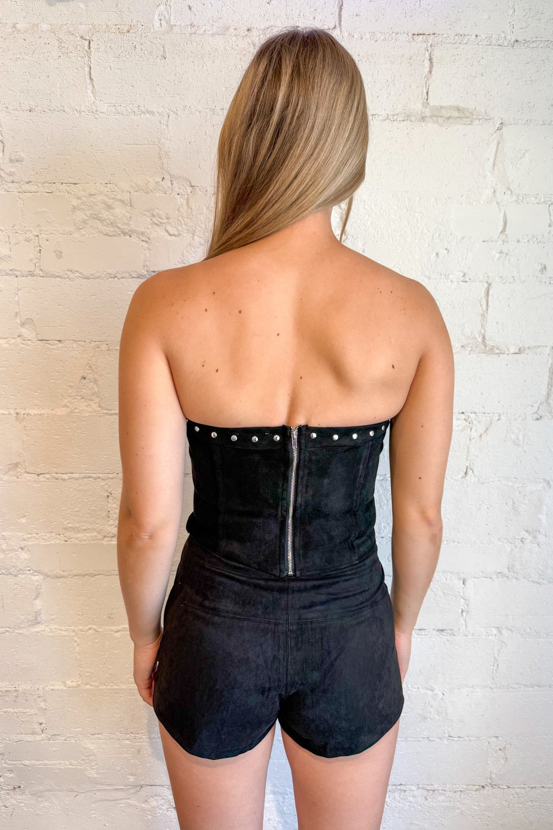 Faded Tube Top, Suede Top, Fall and Winter Styles, Adeline Boutique, Dallas Boutique, Women's Clothing Boutique, Tops, Strapless Top, Corset Top, Suede Styles