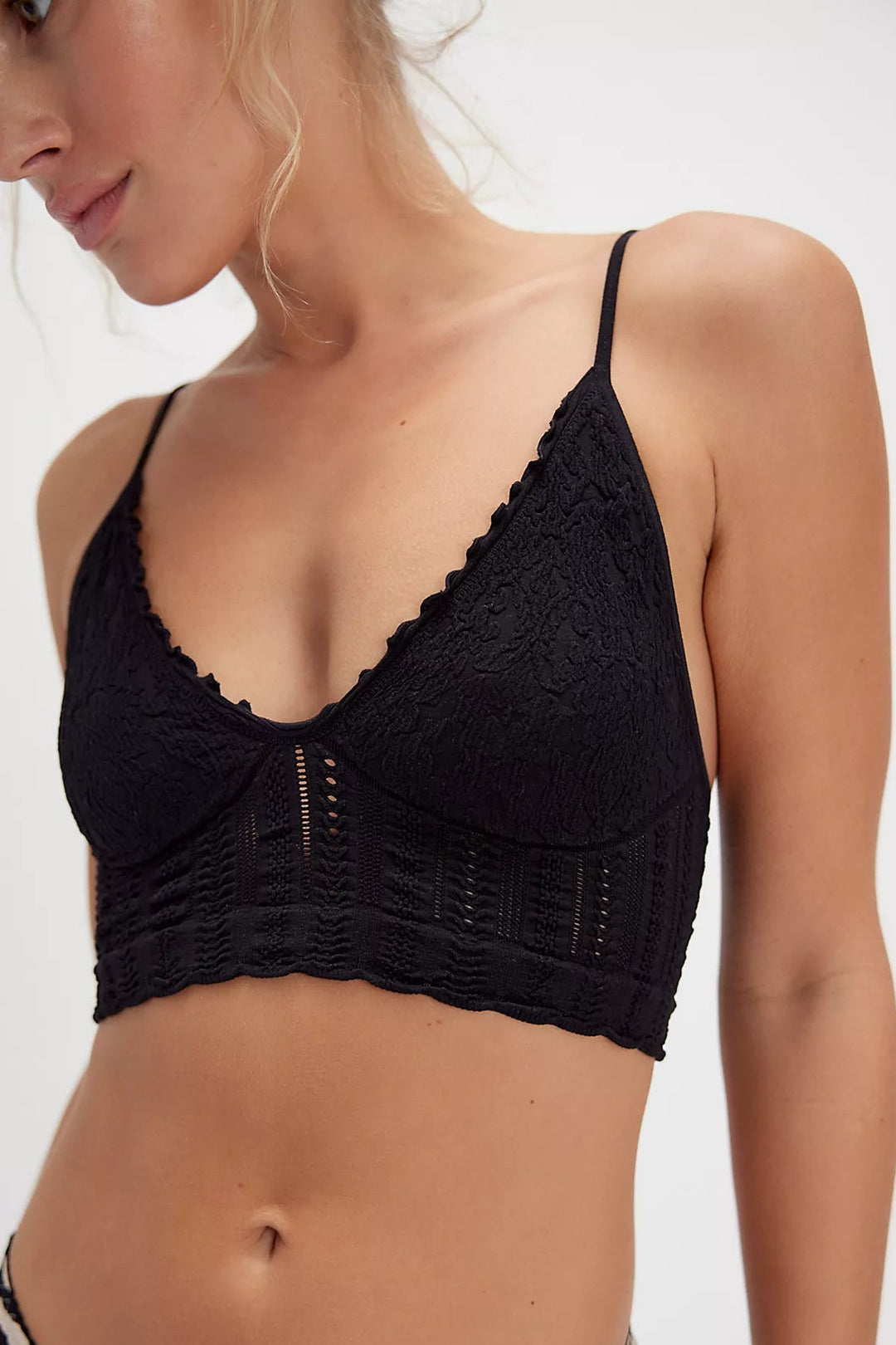 Free People Heirloom Seamless Bralette, White Bralette, Bralette, Adeline Boutique, Dallas Boutique, Free People