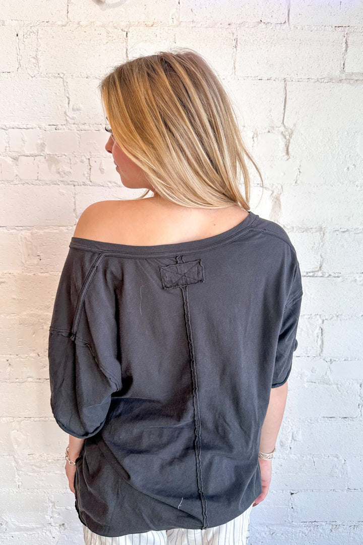 Free People Nina Tee V, Vneck, Pullover Tee, Adeline Boutique, Tops, Basic Tee