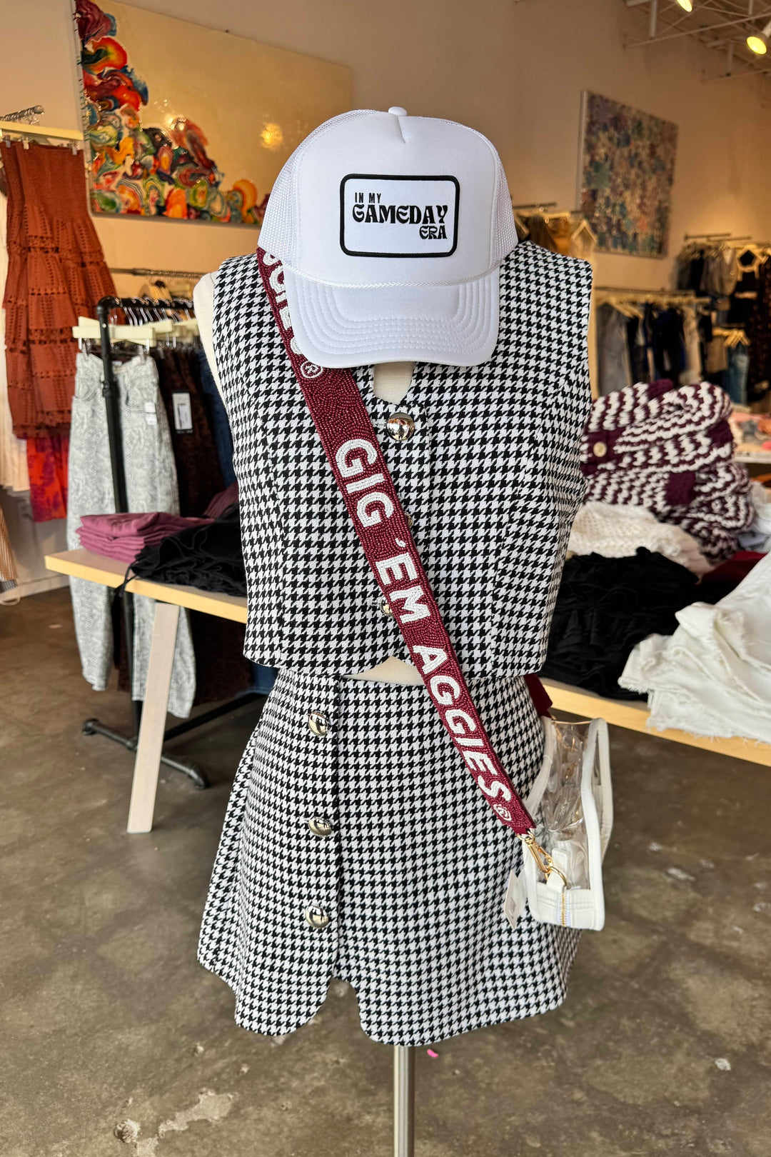 London Calling Skort, Gingham Skirt, Sets, Matching Set, Two Piece Set, Gingham Matching Set, Fall Styles, Game Day Outfit, Adeline Boutique, Dallas Boutique, Boutique Clothing