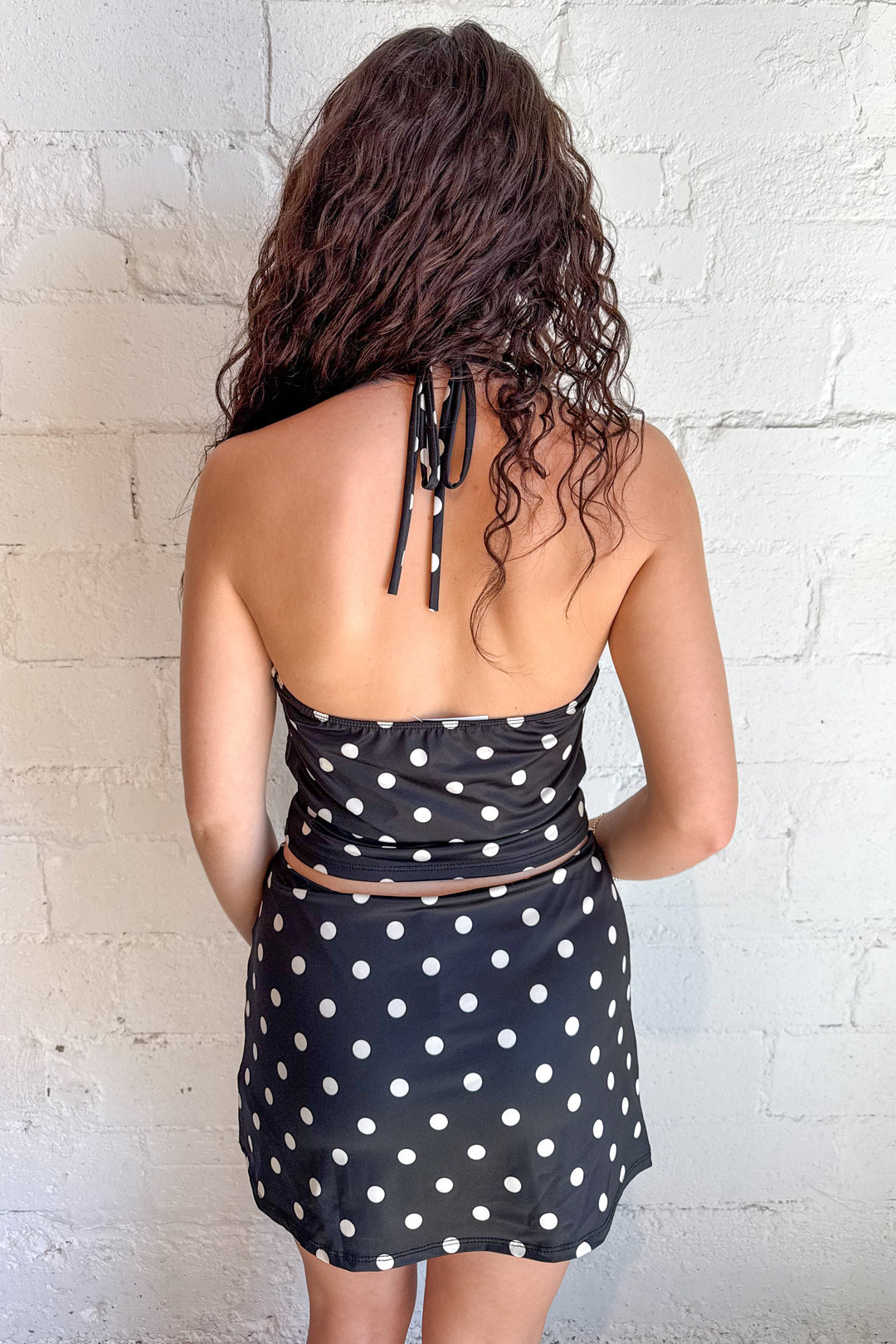 Polka Dot Halter Top, Polka Dot Skort, Matching Set, Two Piece Set, Adeline Boutique, Dallas Boutique, Game Day Outfit, Polka Dot Outfit, Fall Styles