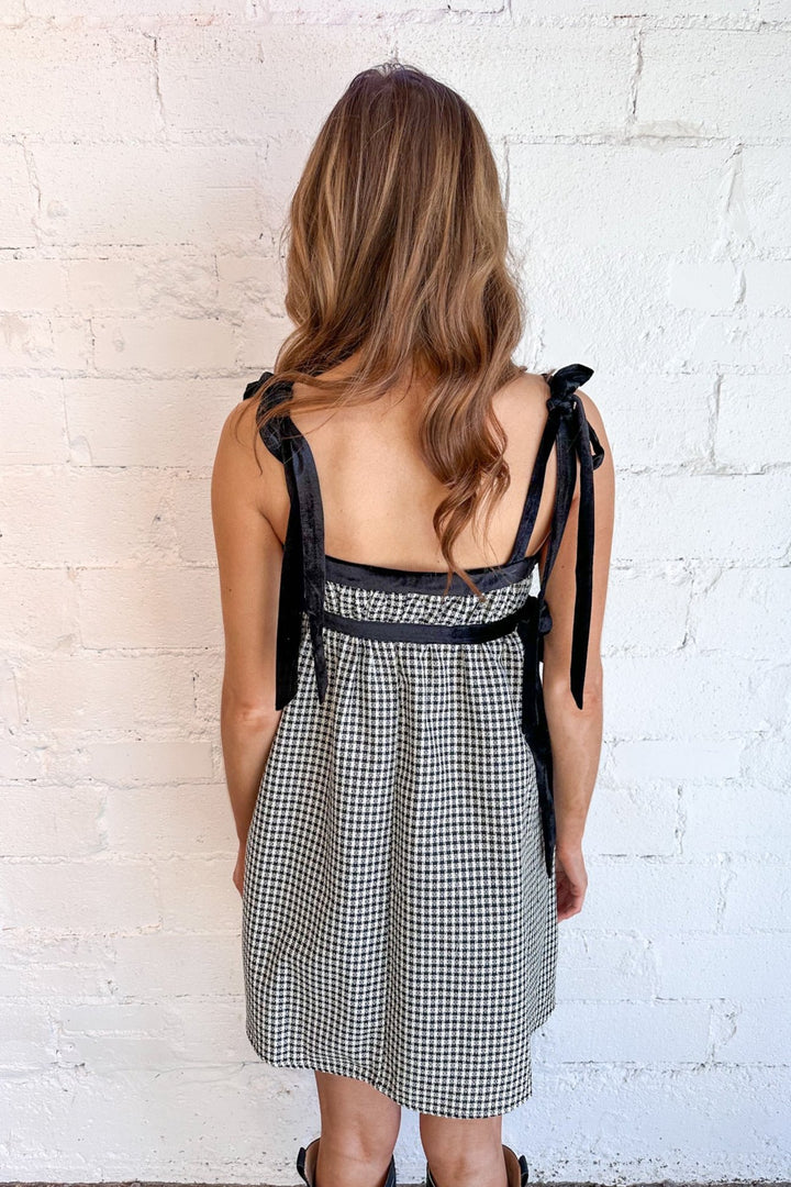 Black Tweed Babydoll Dress, Holiday Dress, Dresses, Adeline Boutique, Boutique Dresses
