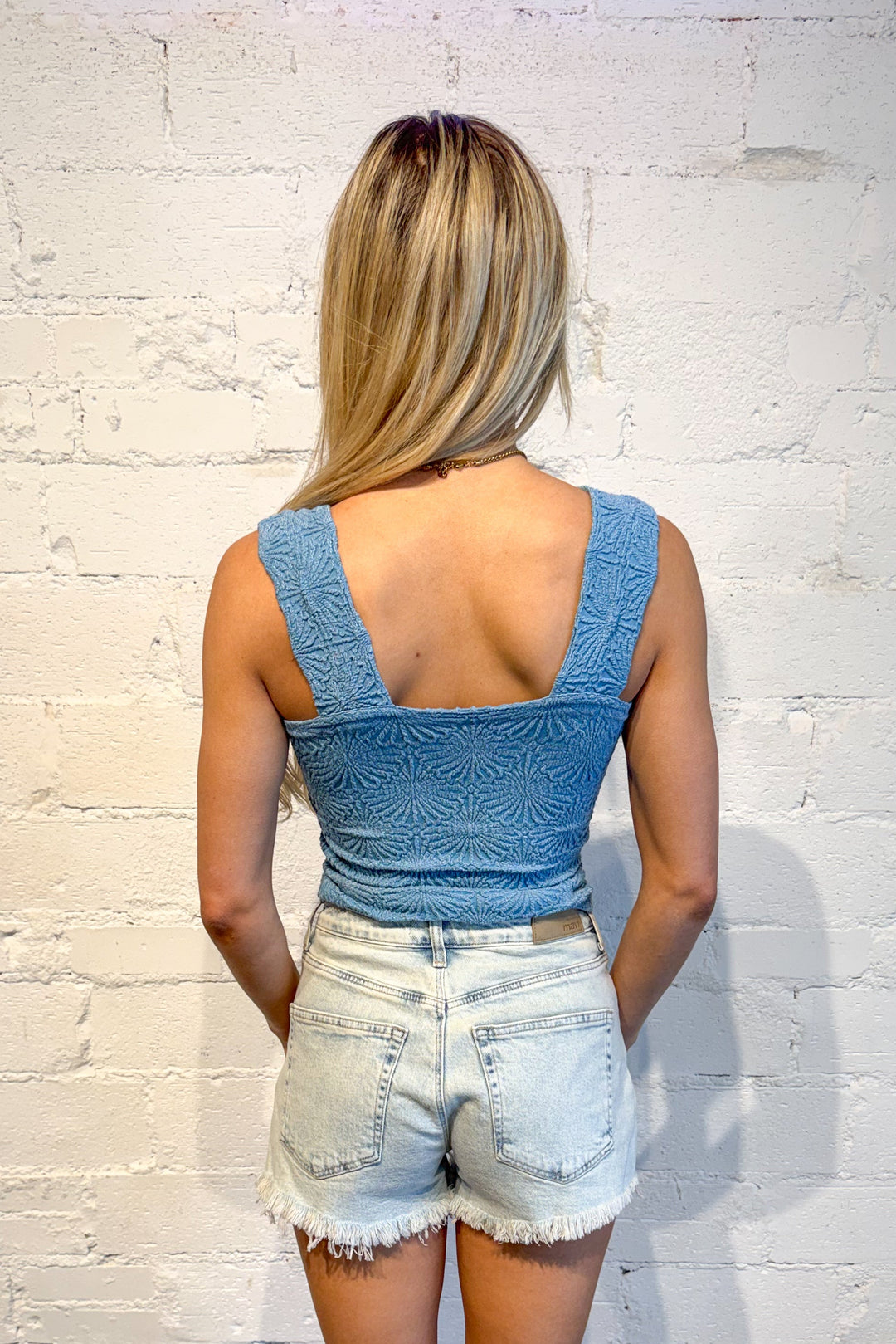 Blissful Blue Free People Love Letter Cami, top, tops, cami, camis, dallas boutique, boutique