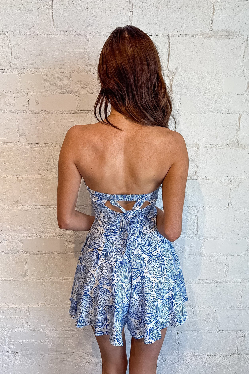 Blue Clams Tube Romper, Strapless Mini Dress, Spring and Summer Dress, Beach Dresses, Vacation Styles, Adeline Boutique, Dallas Boutique