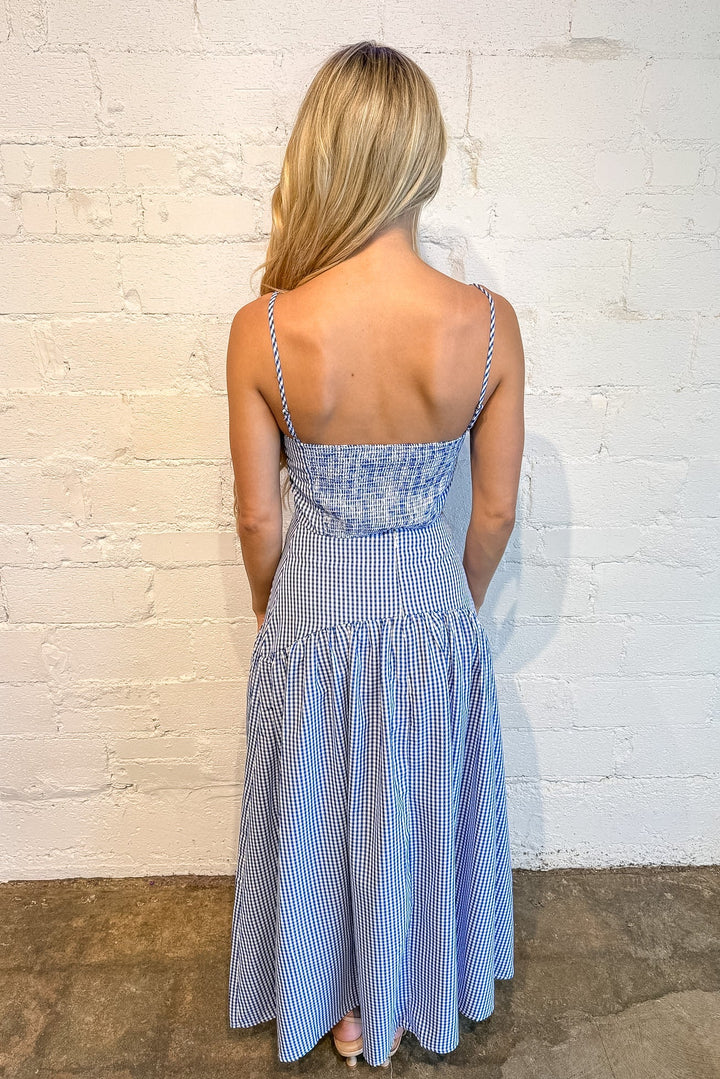 Gracie Gingham Maxi Skirt, Sets, Matching Sets, Spring and Summer Styles, Vacation Styles, Adeline Boutique, Dallas Boutique, Vacation Styles, Gingham Skirt, Maxi Skirt