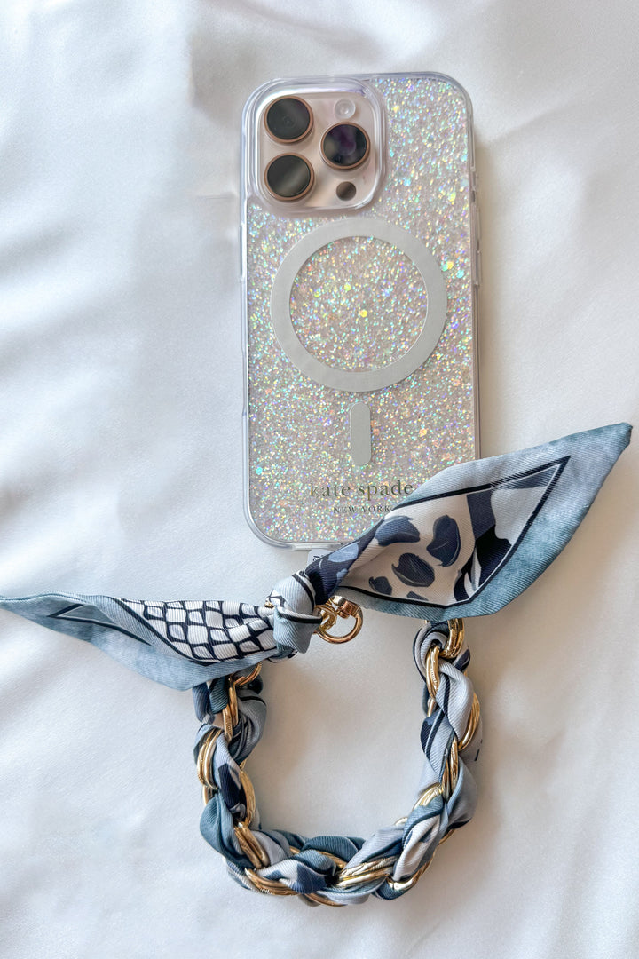 Black and White Scarf Key & Phone Chain, Accessories, Phone Accessories, Adeline Boutique, Dallas Boutique, Keychain