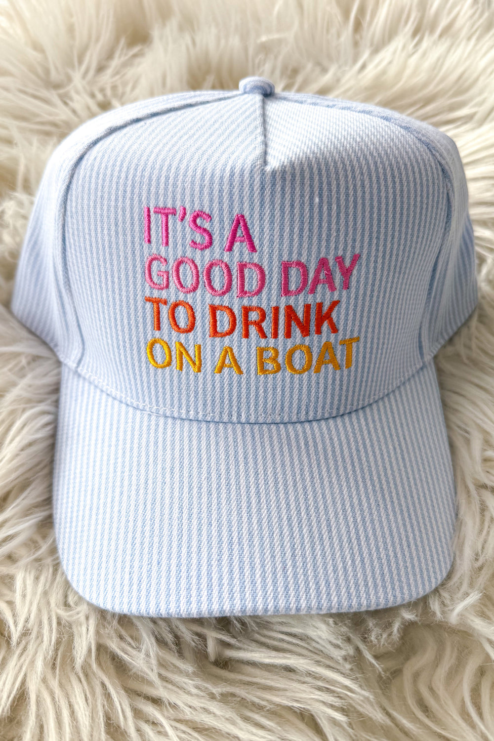 Blue It's a Good Day to Drink on a Boat Hat, hat, hats, dallas boutique, boutique, adeline boutique