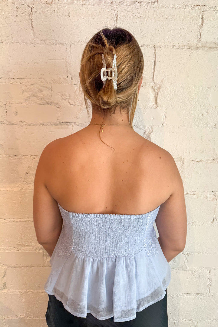 Jocelyn Floral Lace Top, Strapless Top, Going Out Top, Summer Tops, Tops, Adeline Boutique, Dallas Boutique, Lace Tops